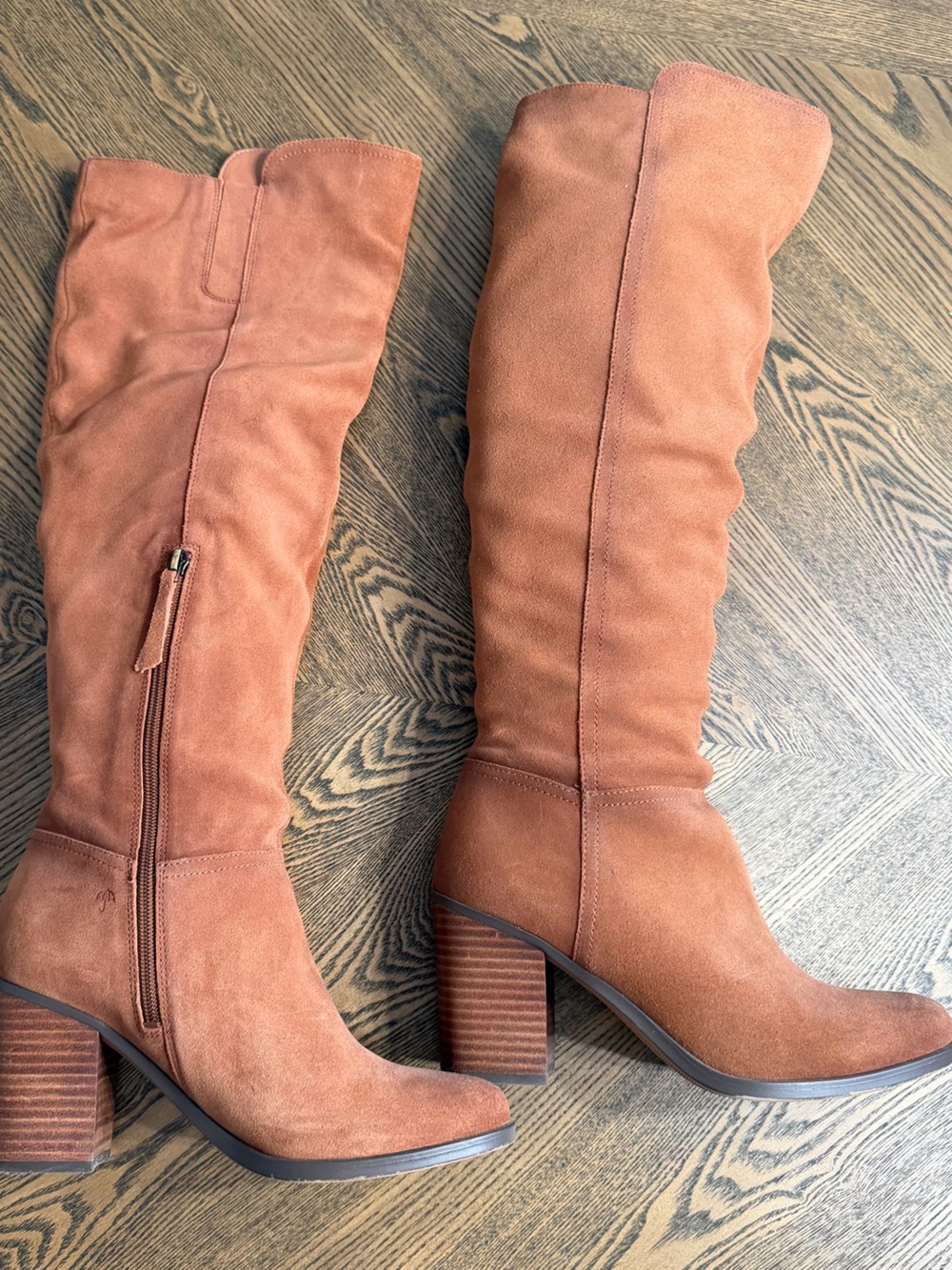 Naturalizer Kyrie Water Repellent knee high boot 8.5 - English tea brown suede